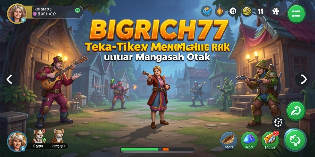 Screenshot gameplay BIGRICH77 menampilkan tantangan teka-teki yang seru.